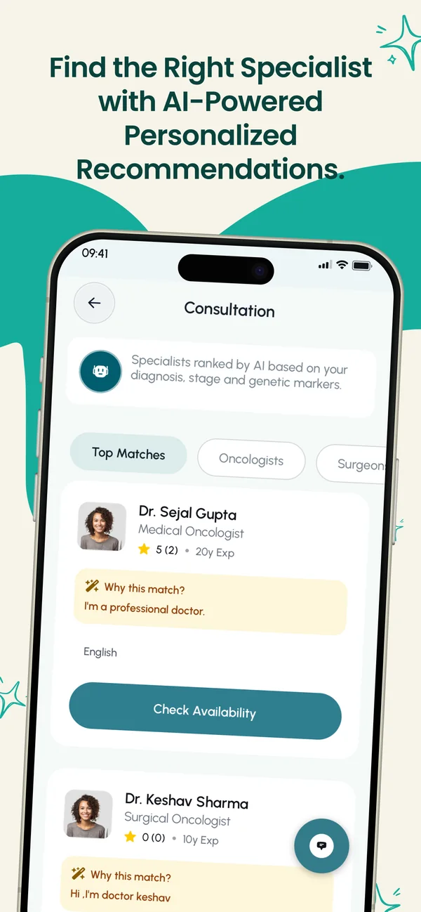 Find the right specialist with AI-powered personalised recommendations