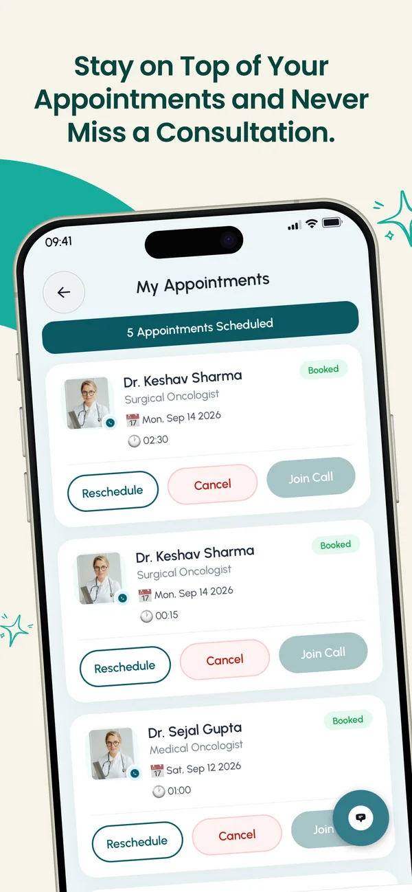 Stay on top of your appointments and never miss a consultation