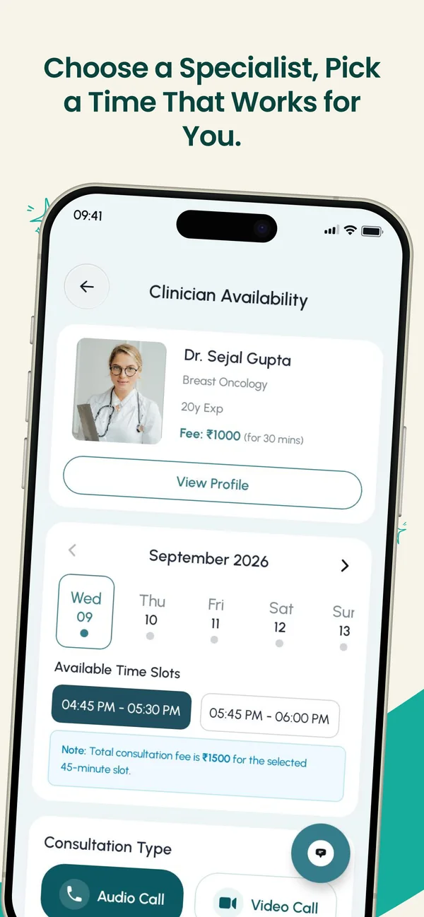 Choose a specialist and pick a time that works for you